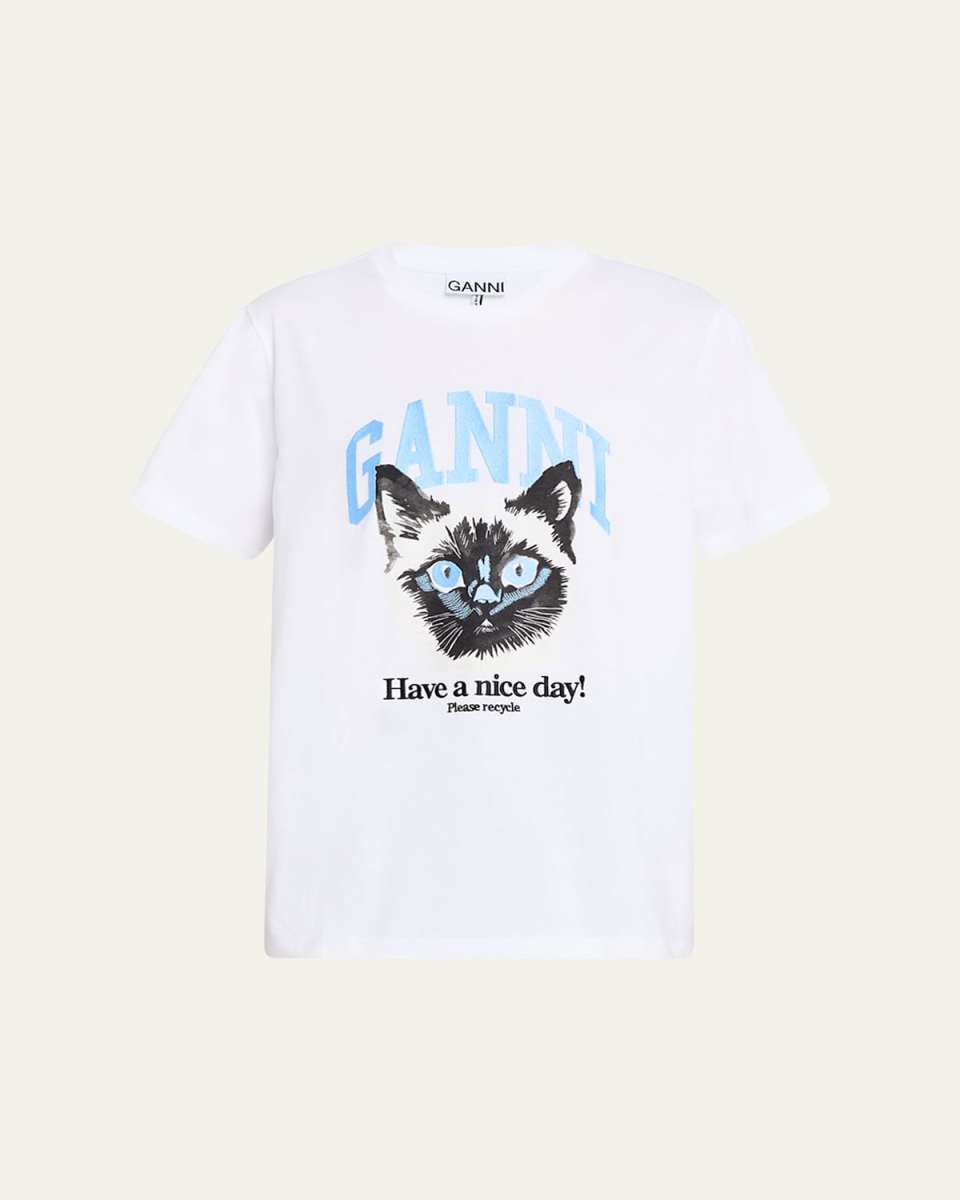 Basic Jersey Cat Relaxed T-Shirt
